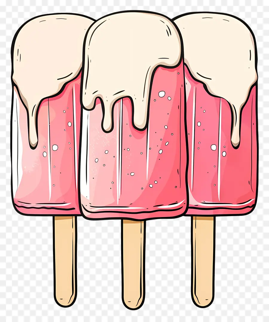 фруктовое мороженое，Розовое мороженое PNG