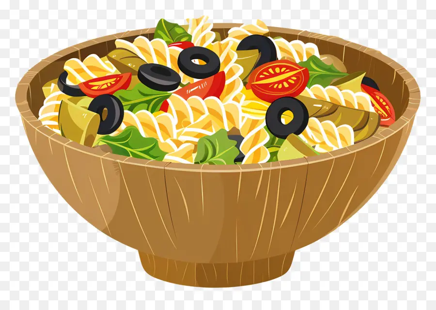 Pasta Salad，черные оливки PNG