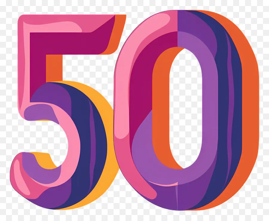 количество 50，50 летний юбилей PNG