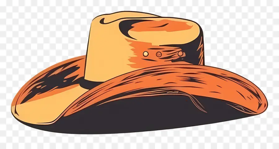 Ковбойская шляпа，оранжевый PNG