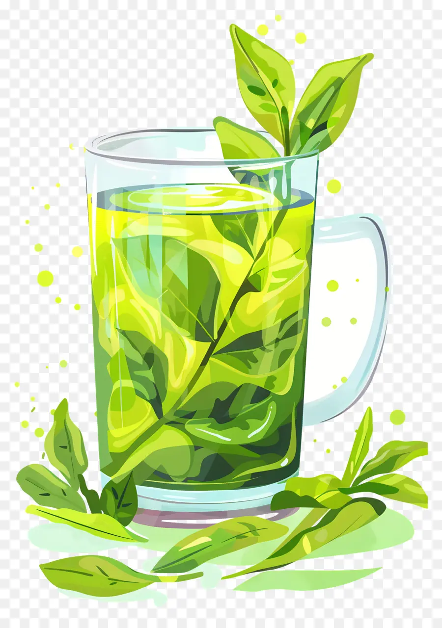 Green Tea，здоровый напиток PNG