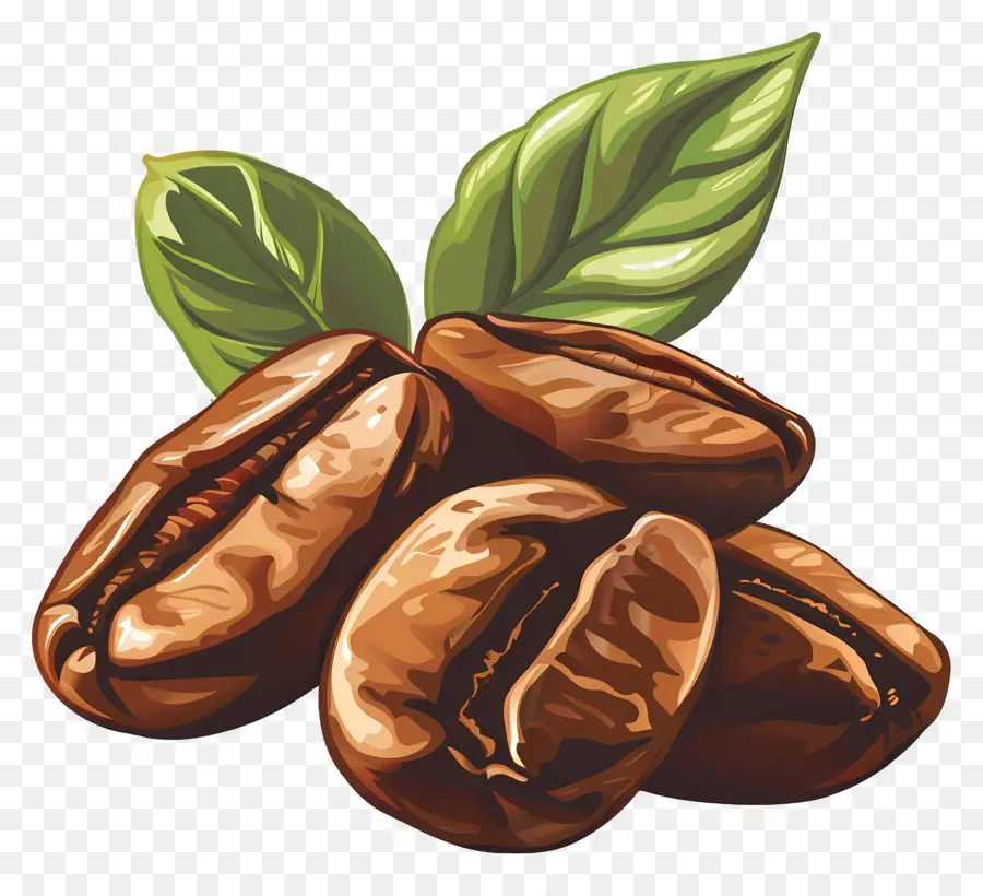 кофе в зернах，Жареные кофейные зерна PNG