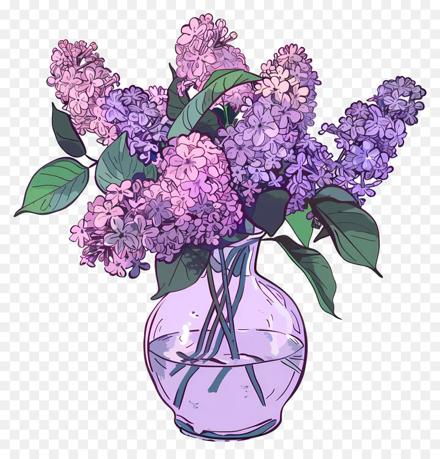 Эстетическая сирень，Фиолетовые цветы лилы PNG