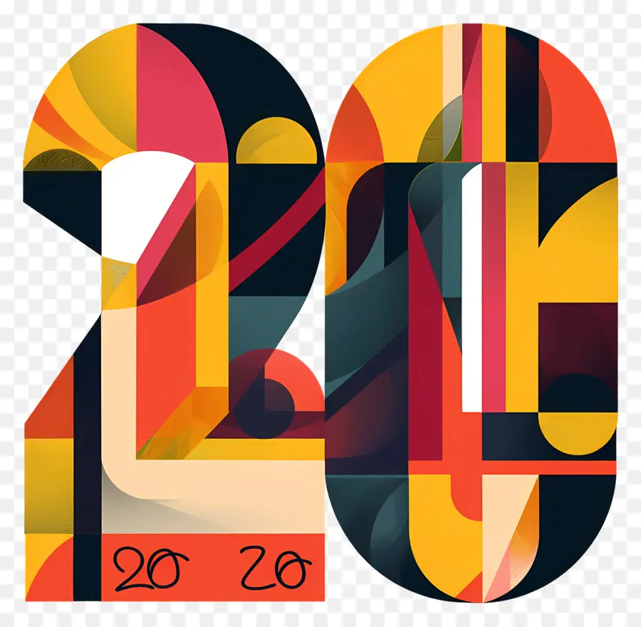 количество 20，абстрактный дизайн PNG