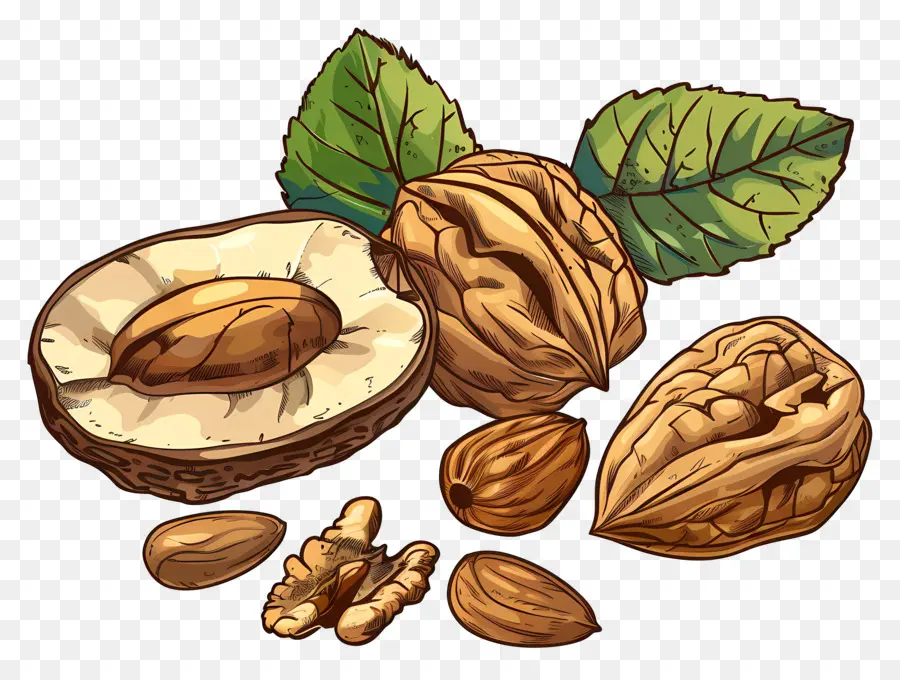 Nuts，грецкие орехи PNG