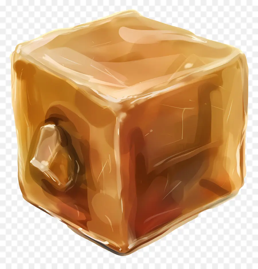 карамельный куб，прозрачный куб PNG