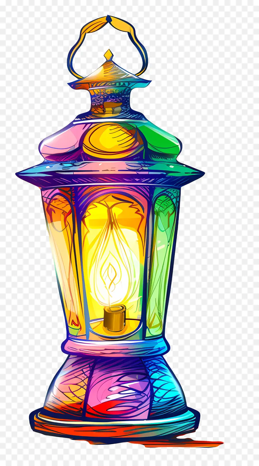 Исламская лампа，Фонарь PNG