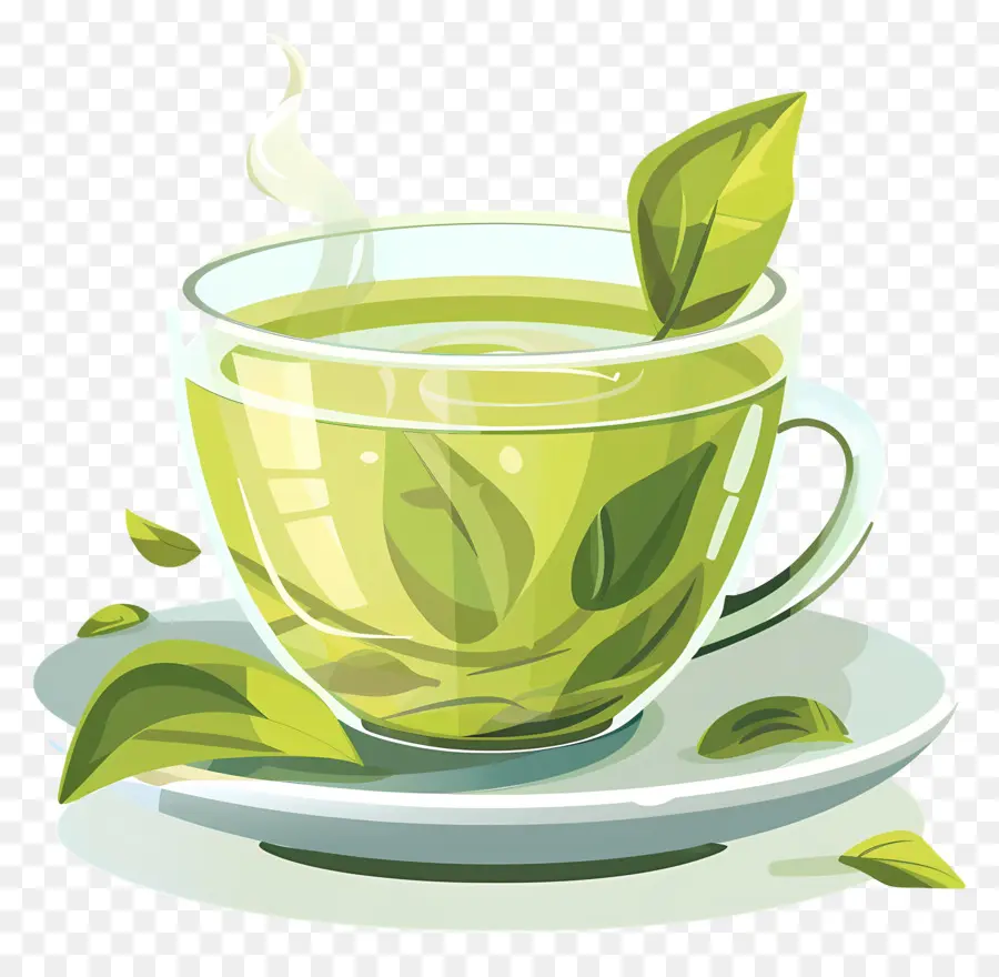 Green Tea，чашка чая  PNG