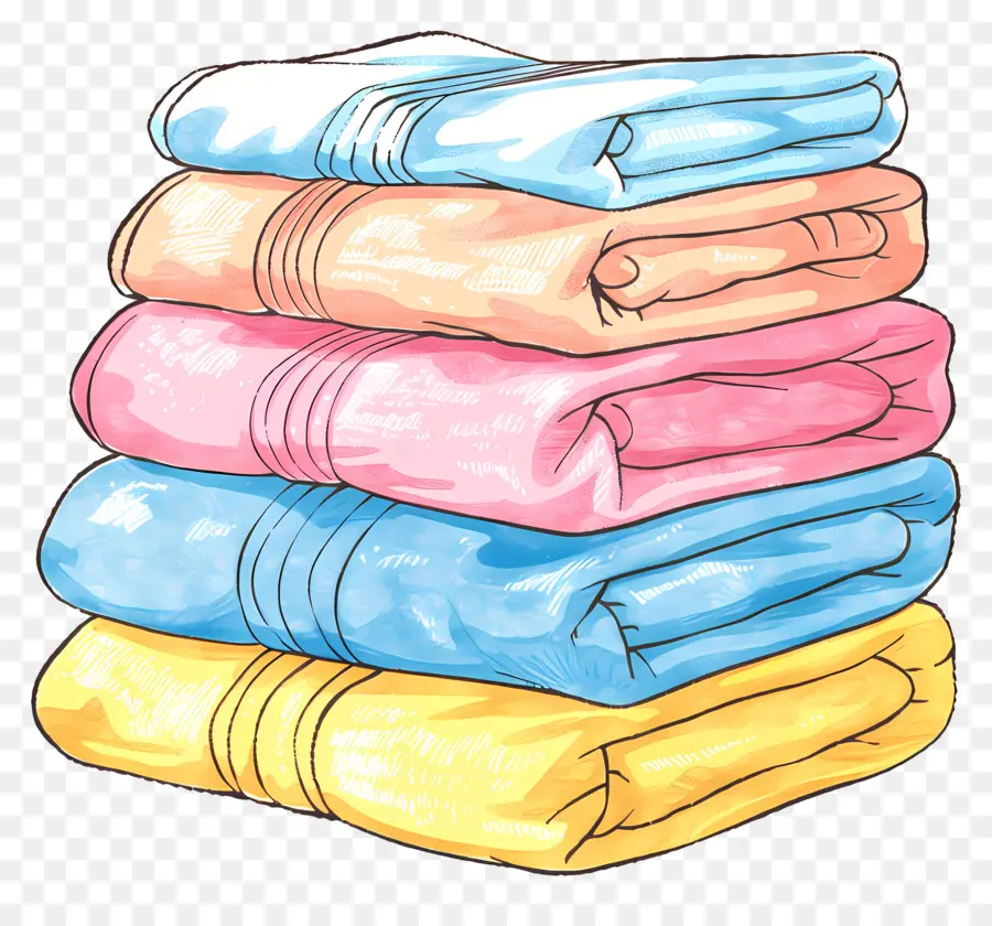 стек полотенца，стек одежды PNG