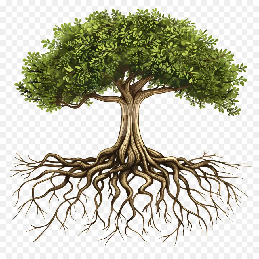 дерево с корнями，Корни Деревьев  PNG