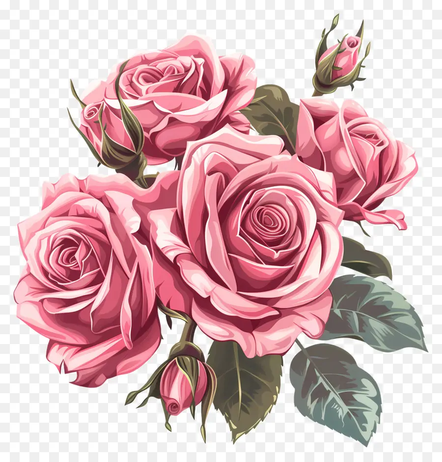 букет роз ，розовые розы PNG