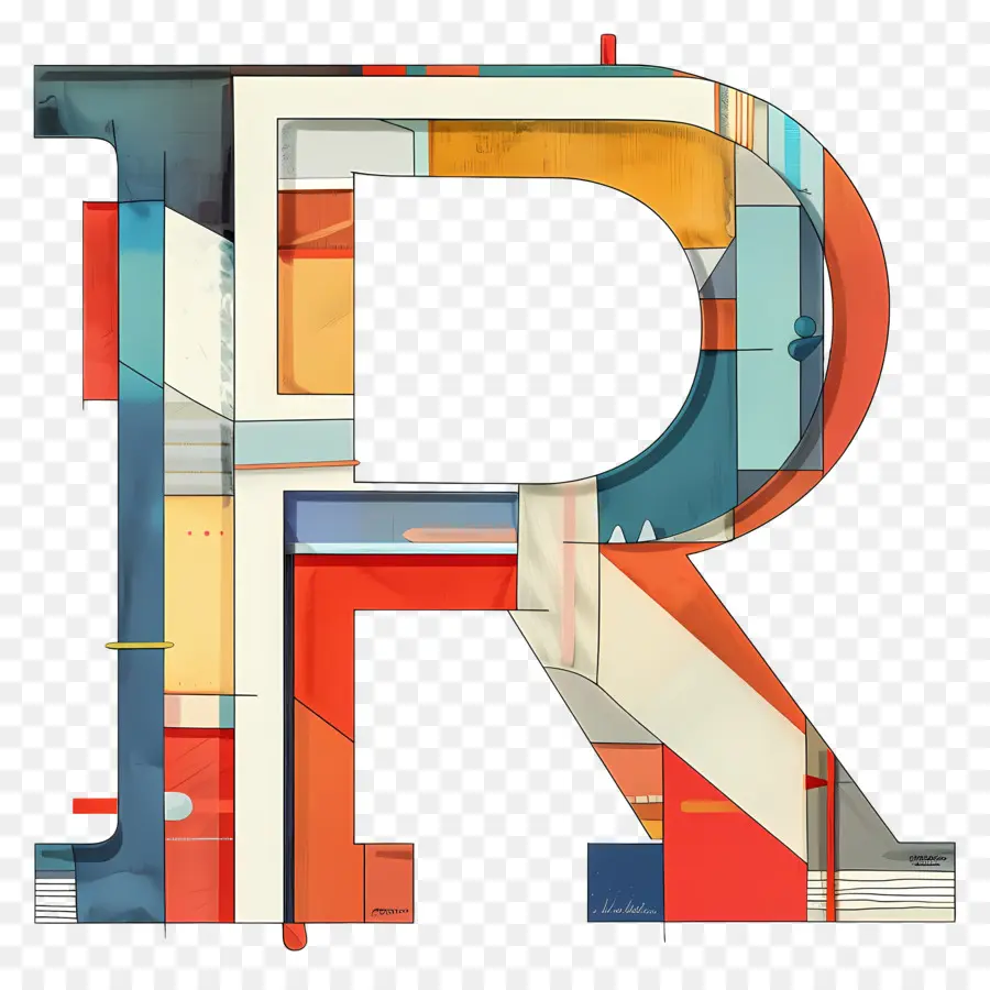 Буква R，Типографика PNG