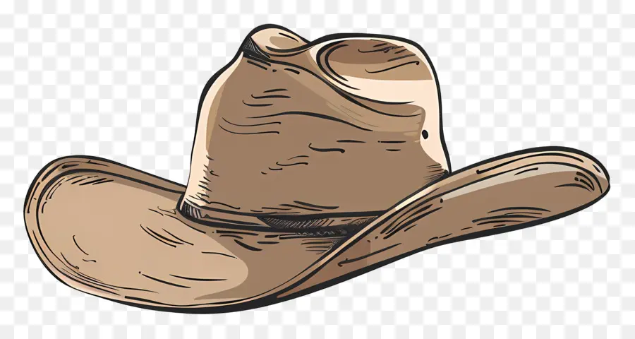 Ковбойская шляпа，коричневый PNG