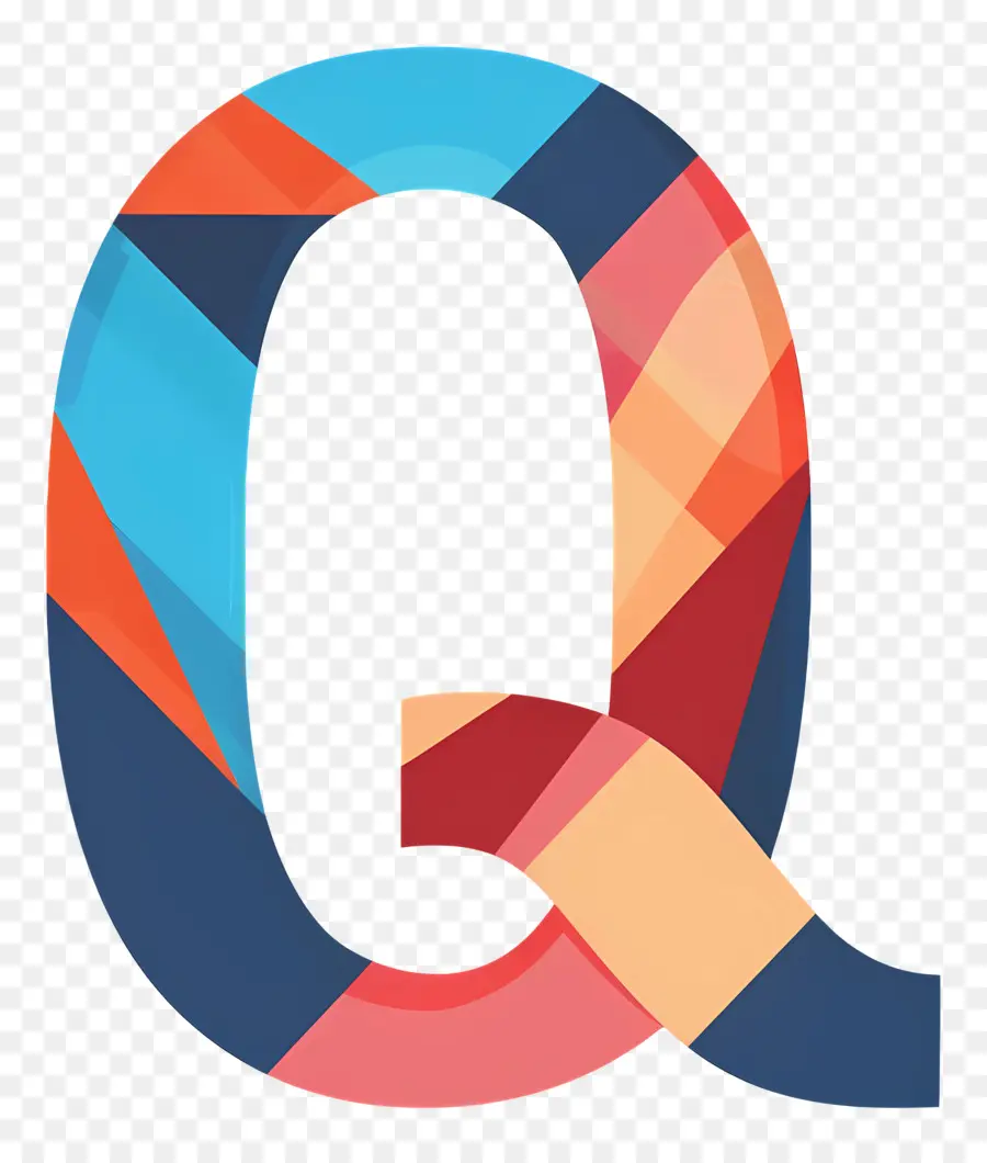Буква Q，геометрический узор PNG