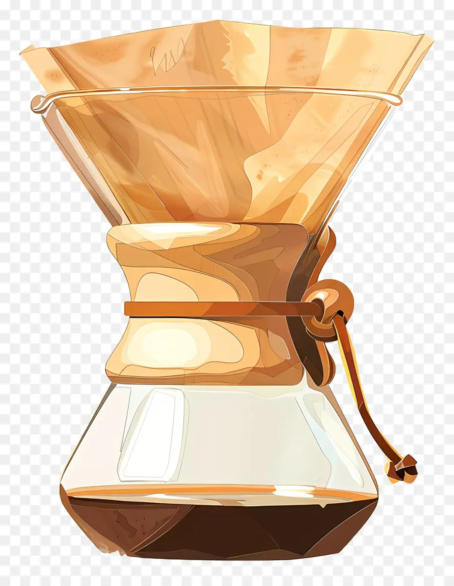 фильтр для кофе ，Деревянный кофейный капельница PNG