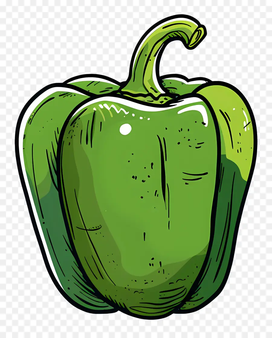 Green Bell Pepper，Овощ PNG