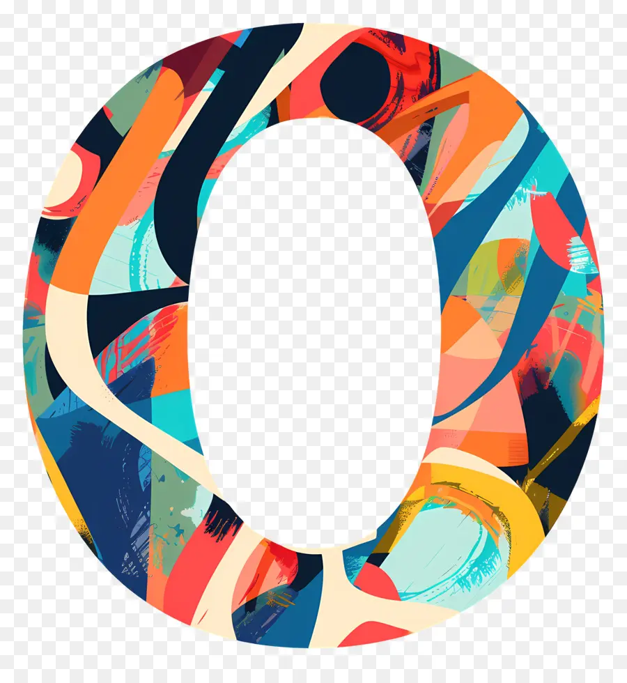 буква O，абстрактный дизайн PNG