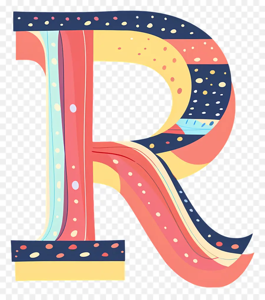 Буква R，нарисованный от руки PNG