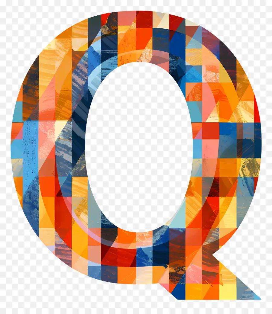 Буква Q，бумага искусства PNG