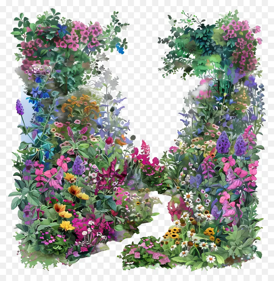 английский сад，3D визуализация PNG