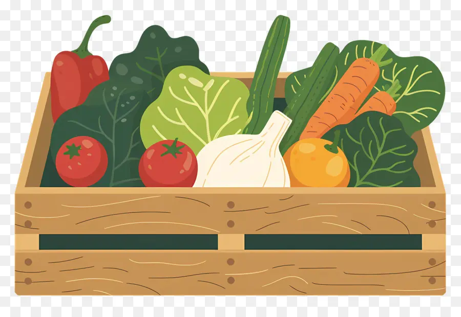 овощная коробка，свежие овощи PNG