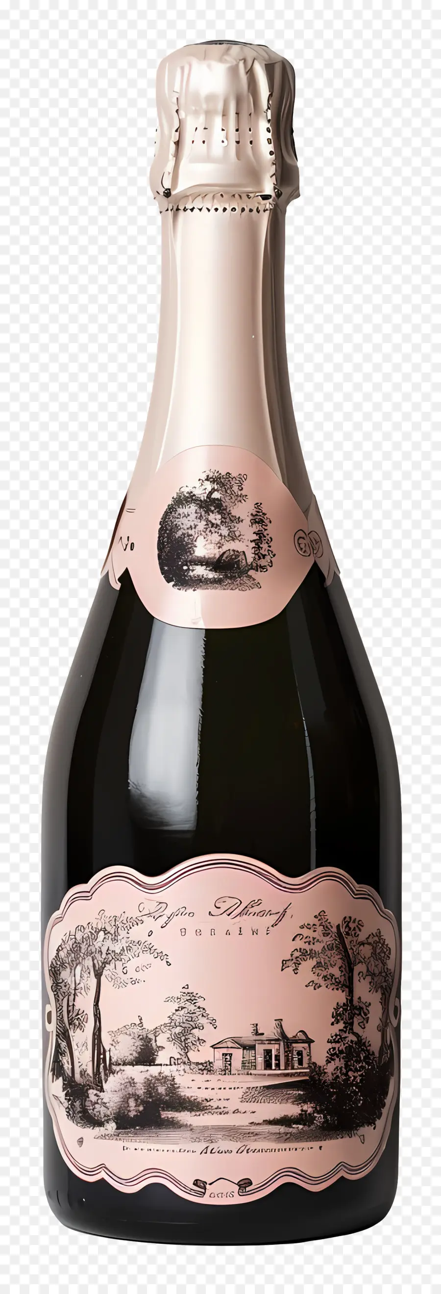 Шампанское，Розовое вино PNG
