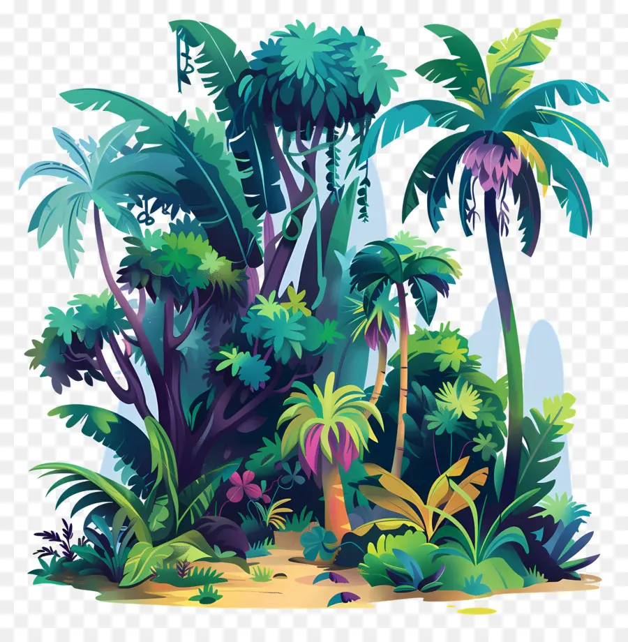 Tropical Forest，деревья PNG