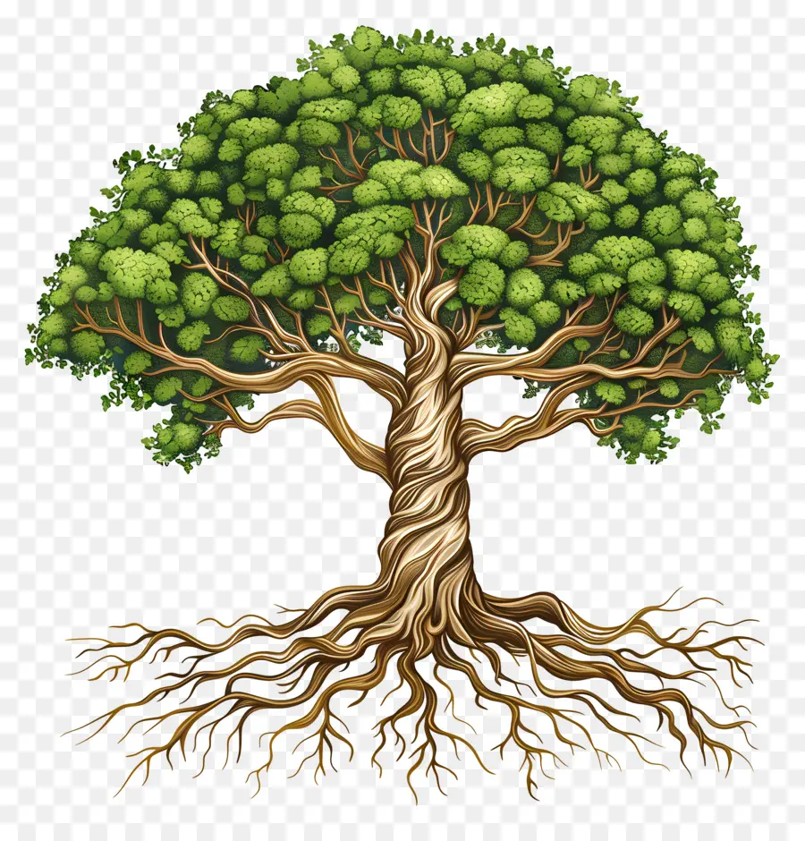 дерево с корнями，Дерево PNG