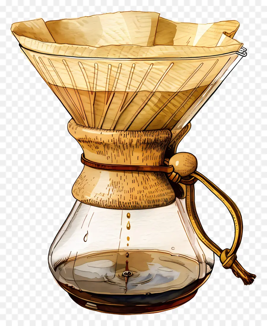фильтр для кофе ，Стеклянная кофеварка PNG