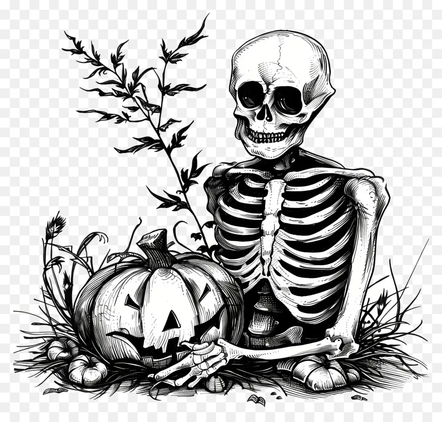 скелет Хэллоуин ，череп PNG