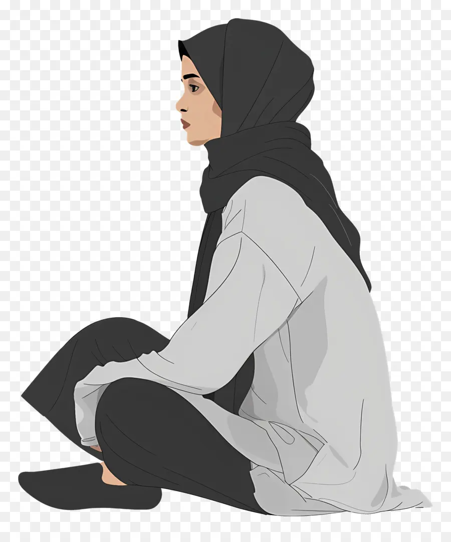 Женщина в хиджабе，Мусульманская женщина PNG