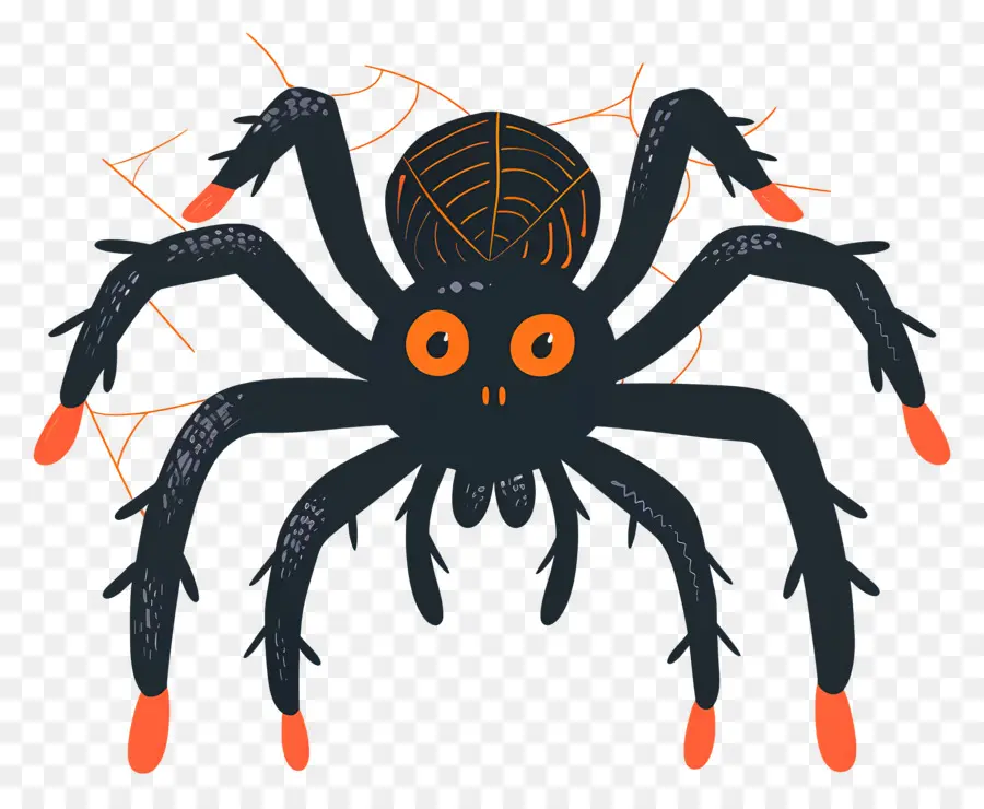 паук Хеллоуин ，черный паук PNG