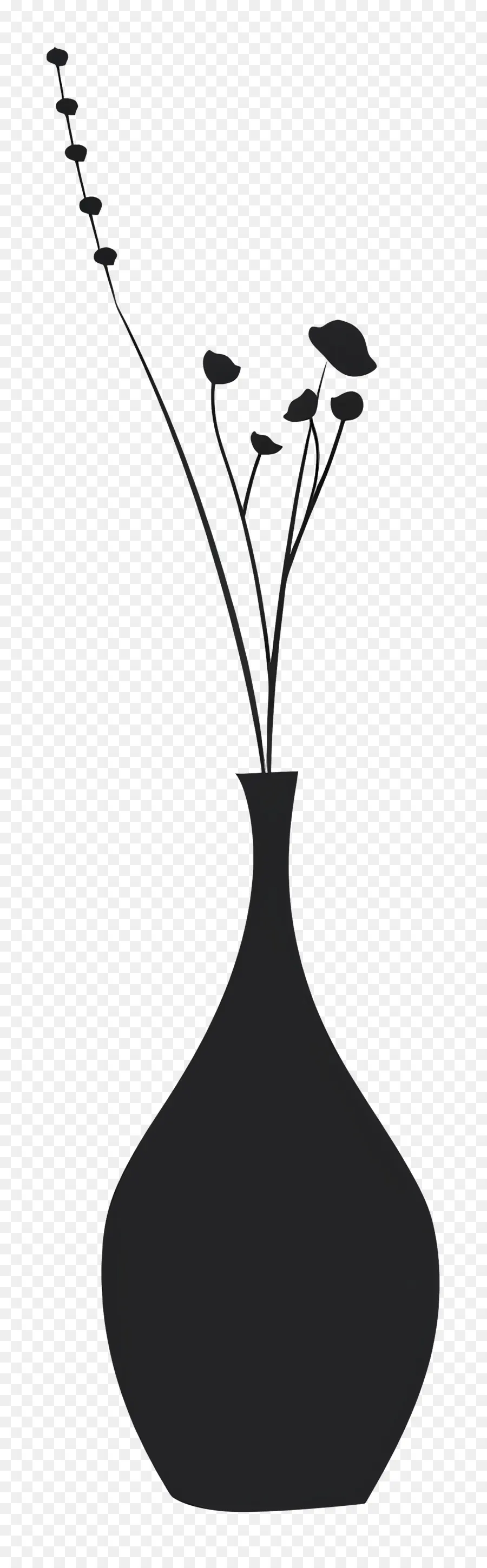 ваза силуэт，черный ВАЗа PNG