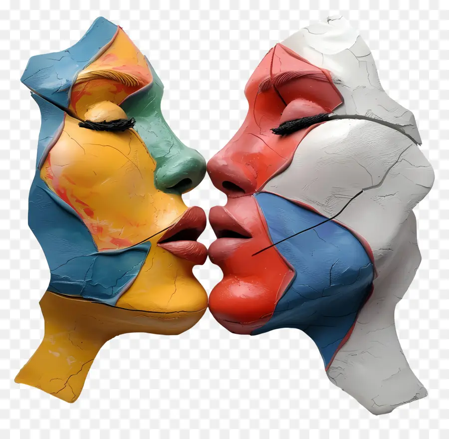 Поцелуй，Скульптура PNG