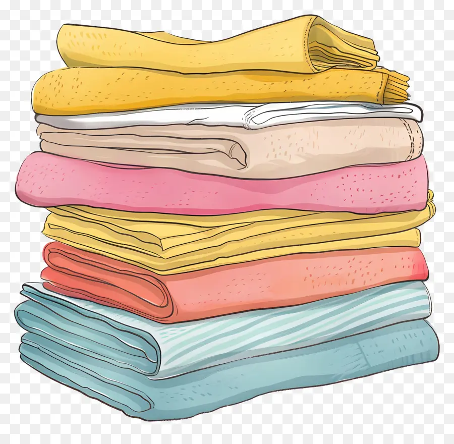 стек полотенца，сложенные полотенца PNG