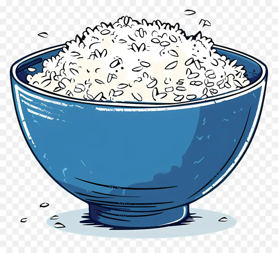 чаша для риса，белый рис PNG