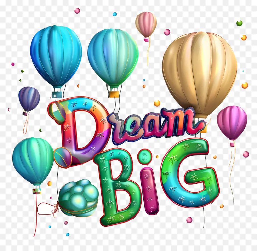 большая мечта ，воздушные шары PNG