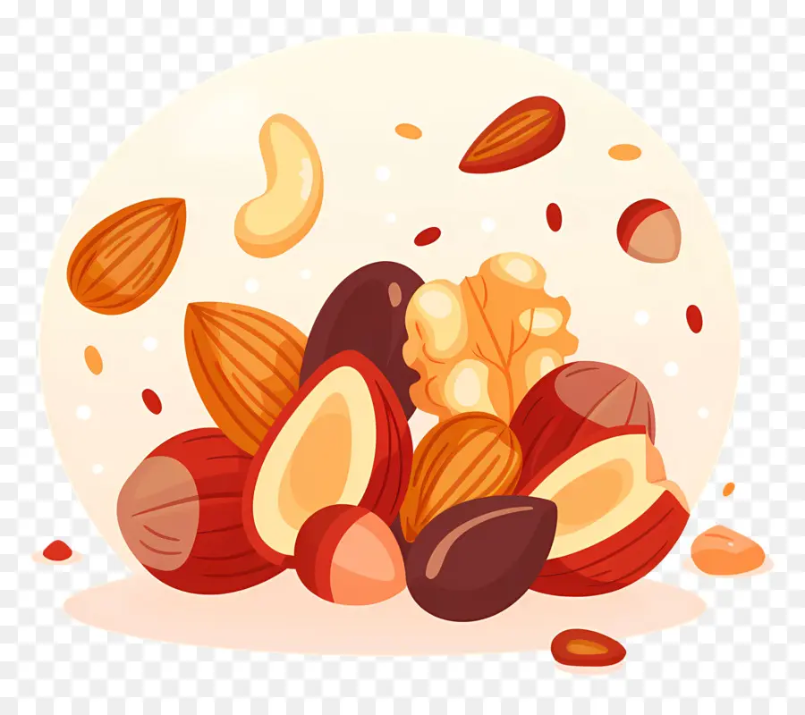 Nuts，Смешанные орехи PNG