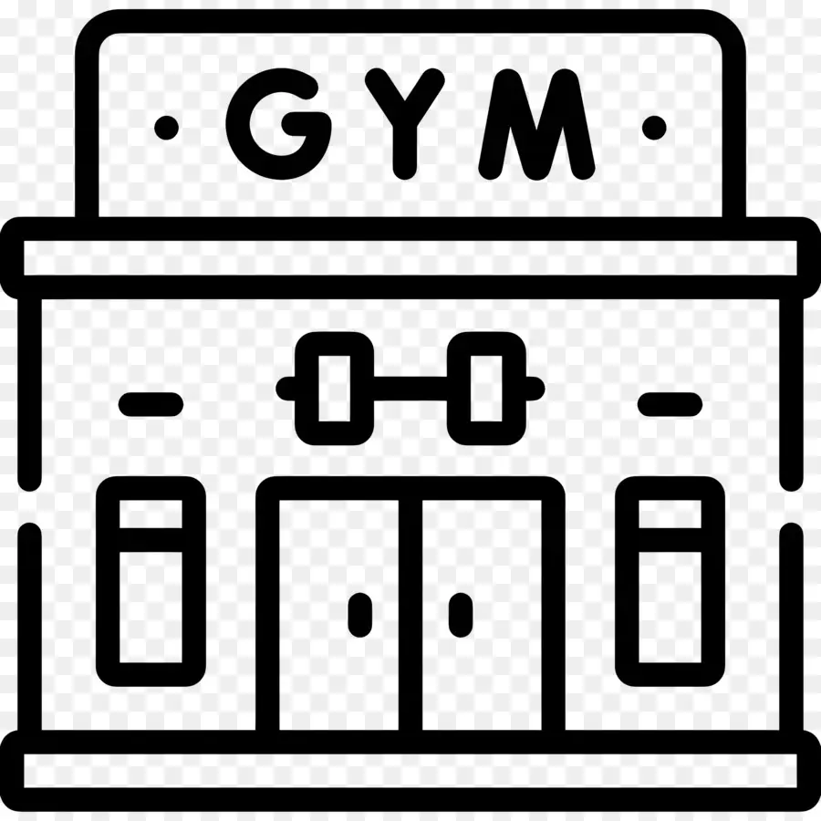 Gym，черный фон PNG