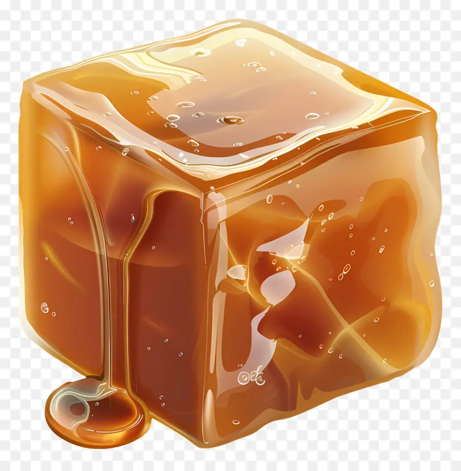 карамельный куб，лед PNG