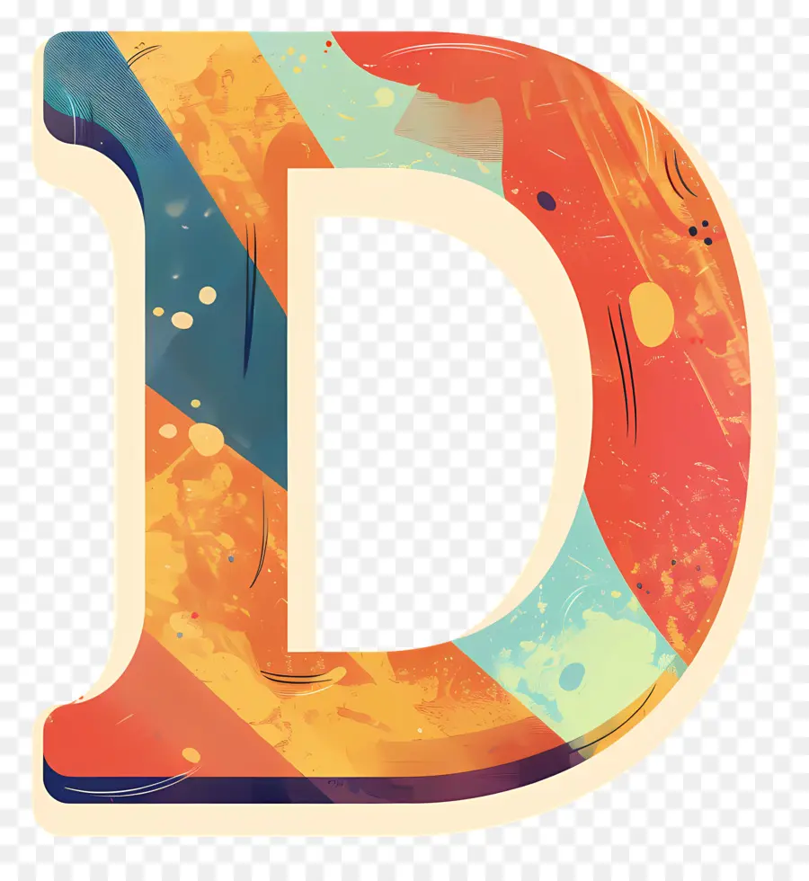 Letter D，абстрактный дизайн PNG