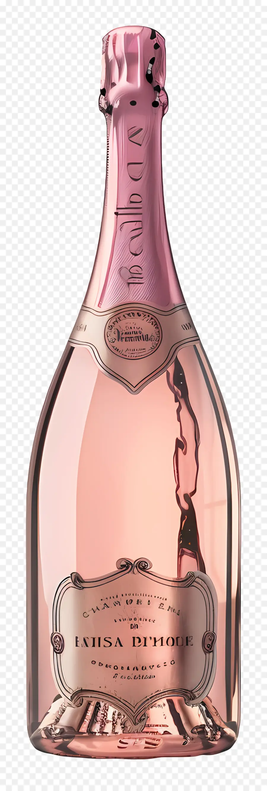 Шампанское，розовая лента PNG