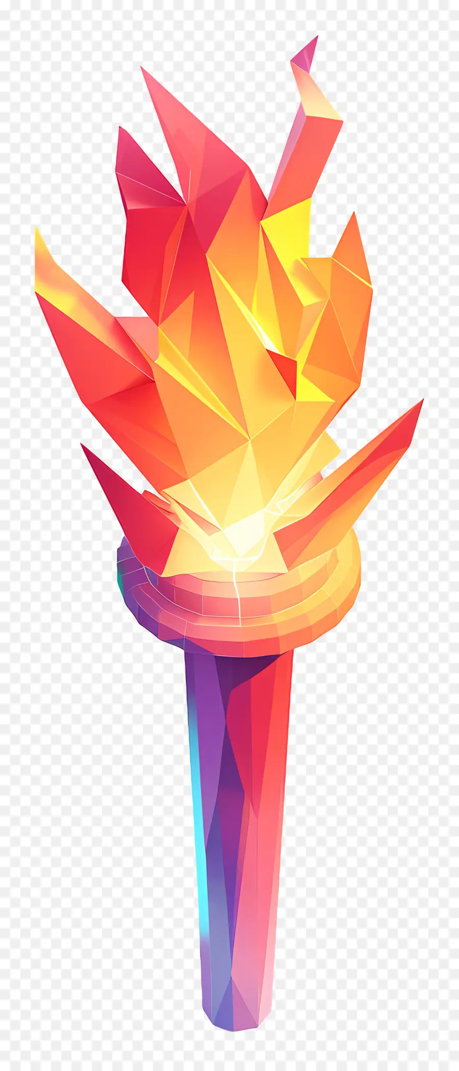 Олимпийский факел，3D скульптура PNG