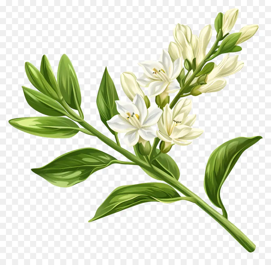 Tuberose Flower，белые цветы PNG