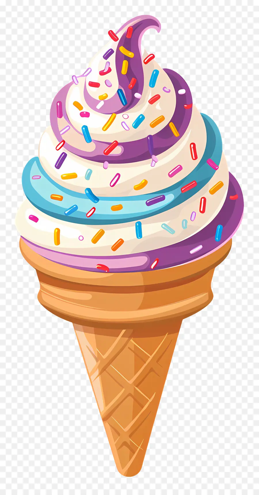 мороженое с посыпкой，Ice Cream Cone PNG