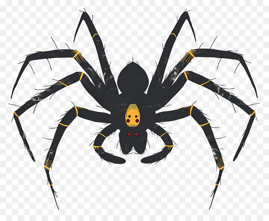 паук，черный PNG