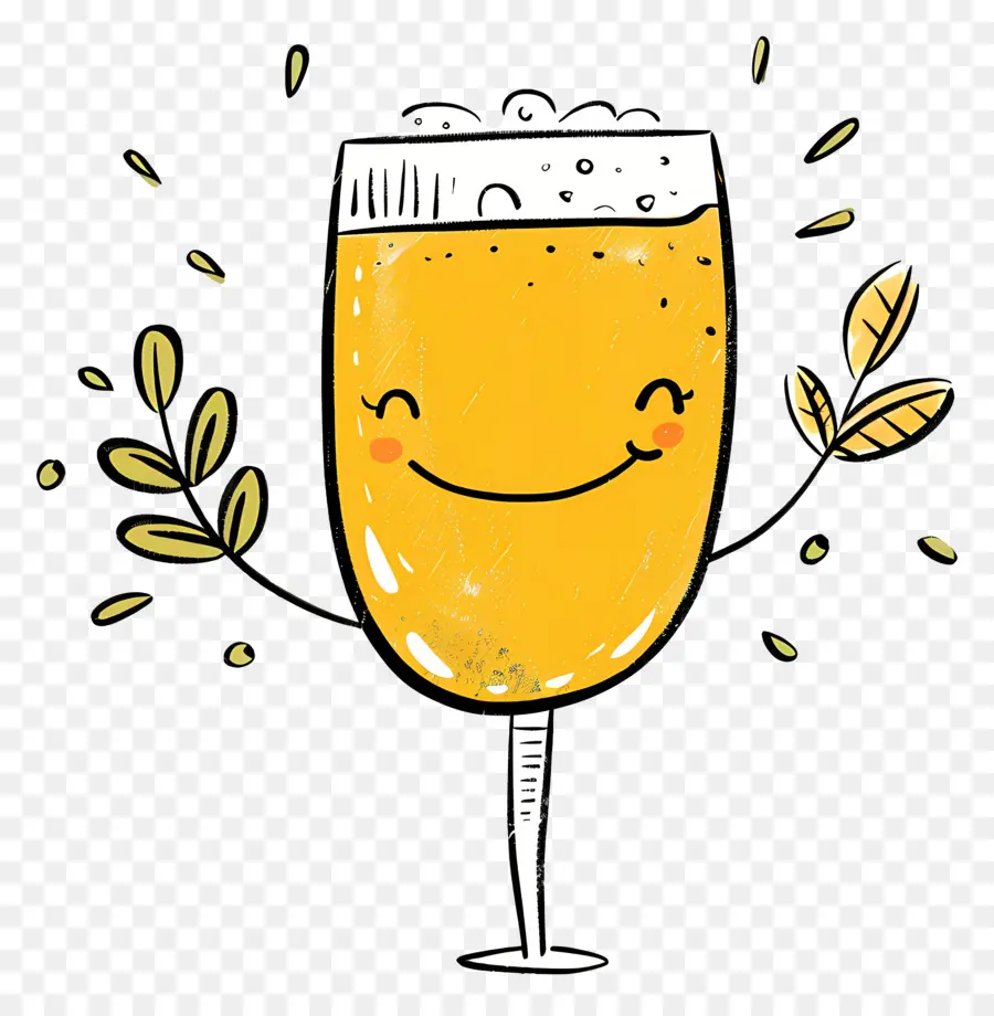 мультфильм пиво，счастливое лицо PNG