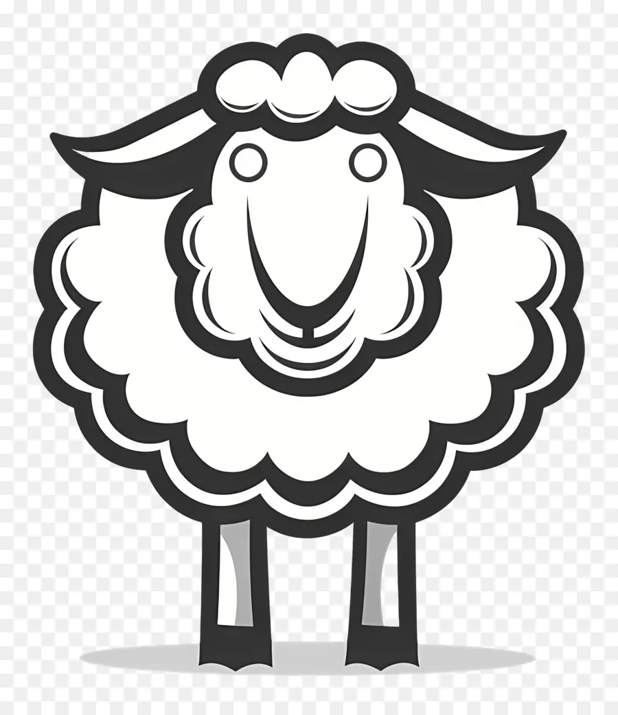 Простой дизайн，овцы стоят PNG