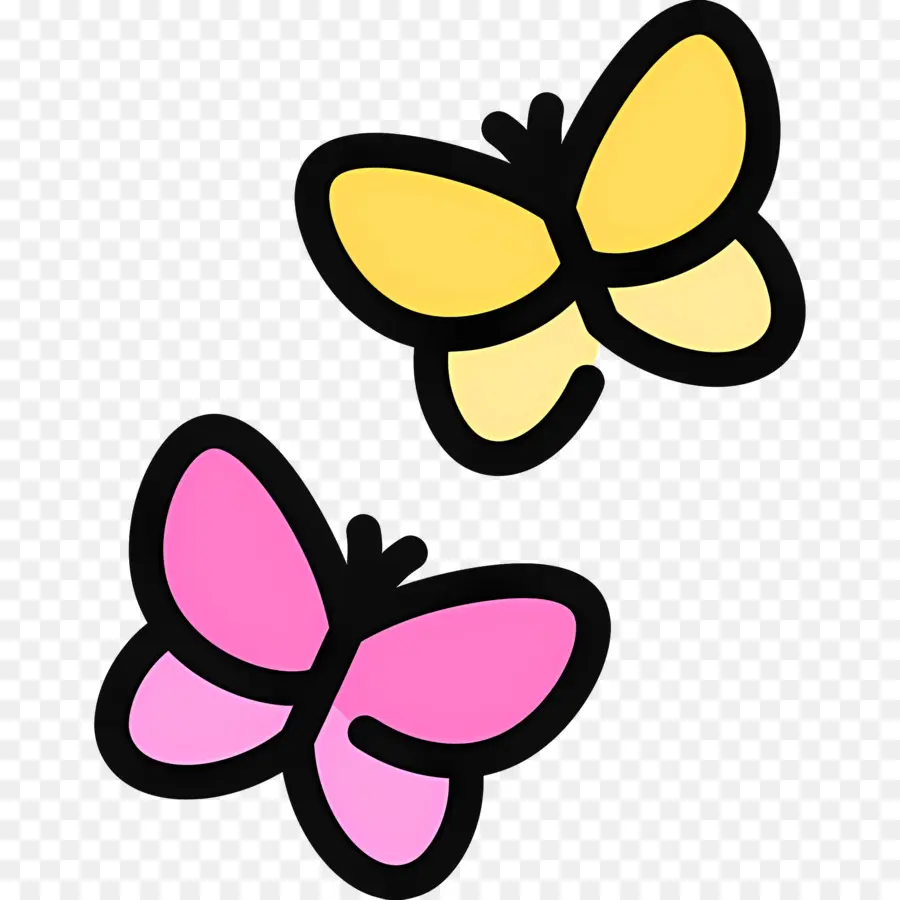 Бабочка，розовый PNG