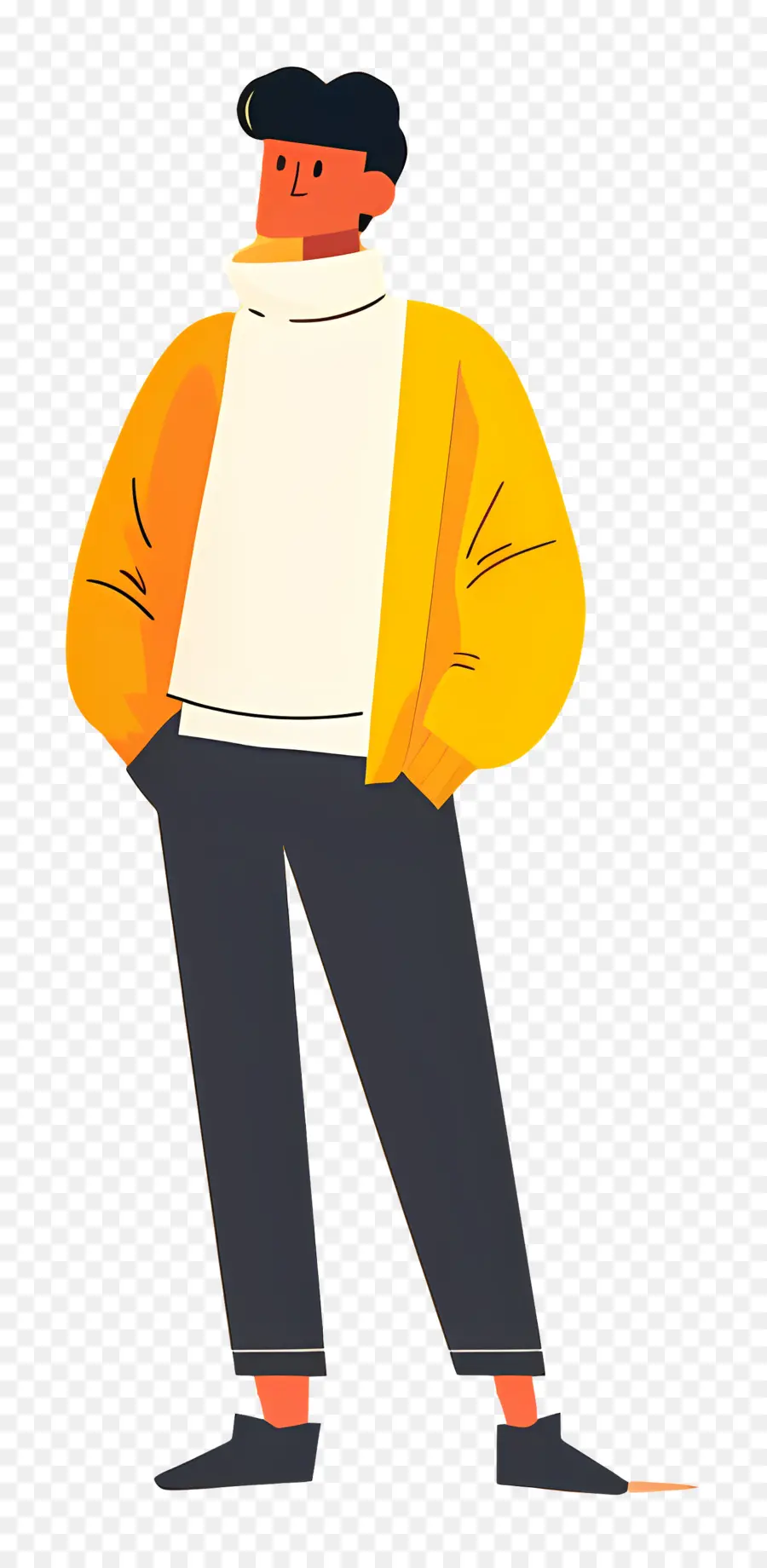 мышление，желтый пиджак PNG